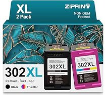 Ziprint saderīga HP 302XL HP 302 Multipack printera kasetne priekš HP DeskJet 1110, DeskJet 2130 3630 3636 3636 3639, OfficeJet 3830 3831 3833, OfficeJet 4520 4525 4527 4650 4652 4655 5230, Envy 4520 4525.