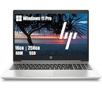 HP ProBook 450 G7 biznesa klēpjdators, 15,6 collas (1366 x 768), Intel Core i5-10210U, 16 GB RAM, 256 GB SSD, QWERTY tastatūra, Windows 11 Pro (atjaunots)