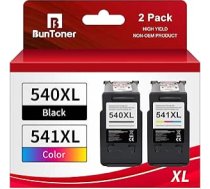 BunToner 540XL 541XL multipakete, kas paredzēta Canon printeru kasetņu Nr. 540 541 PG-540 CL541 aizvietošanai ar Canon Pixma TS5150 MG3600 MG3650 MG3650S MG3650 MG4250 MX475 TS5100 MG3150 MG3500 MG4 200 (2 iepakojumi)