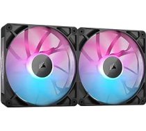 CORSAIR iCUE LINK RX140 RGB 140 mm PWM ventilators ar iCUE LINK sistēmas centrmezglu - Magnētiskais kupola gultnis - dubultā iepakojumā - melns