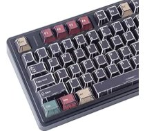 PBT ISO taustiņu vāciņi 143 taustiņi Japāņu Manga taustiņu vāciņi, Manga Mixed Light Black Cherry Profile Dye Sub Custom Keycap for Cherry MX Switch German QWERTZ Layout Mechanical Keyboards