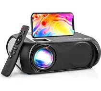 Bluetooth projektors WiFi portatīvais 1080P Full HD mini projektors iPhone Android viedtālrunim PC PS4 TV PPT Mājas kinozāles iebūvēts skaļrunis