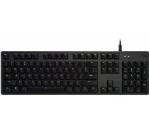 Logitech G512 mehāniskā spēļu klaviatūra, GX-Blue Clicky slēdži, LIGHTSYNC RGB apgaismojums, USB cilpa, alumīnija korpuss, programmējami F- taustiņi, franču AZERTY izkārtojums, melna