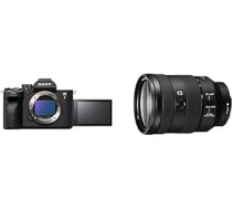 Sony Alpha 7 IV bezspoguļa pilna kadra kamera ekspertiem (33 megapikseļi, fokusēšana reālā laikā, sērijveida uzņemšana ar ātrumu 10 kadri sekundē, 4K 60p video, regulējams pilns skārienjūtīgais ekrāns) + objektīvs FE 24-105 f4 G