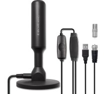 Iekštelpu TV dvb-t2 antena ar signāla pastiprinātāju un magnētisko pamatni | 4k | 28dbi | 5m