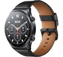 Xiaomi Watch S1 DE viedpulkstenis no nerūsējošā tērauda un safīra stikla (1,43 collu AMOLED HD; 117 treniņu režīmi; SpO2 monitorings, NFC; GPS, 5ATM, līdz 12 dienu akumulators S1 GL Black (atjaunots)