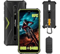 Ulefone Armor X12 Pro āra mobilais tālrunis, Android 15, astoņkodolu procesors, 8GBRAM + 64GBROM, āra viedtālrunis bez līguma, 13 MP kamera, 5,45 collu HD+ būvlaukuma mobilais tālrunis, akumulators 4860mAh, 4G Dual SIM/NFC/GPS/IP69K