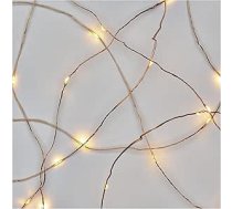 EMOS Nano pasaku gaismas silti balta iekštelpām un ārpus telpām (IP44), 10 m garas LED Ziemassvētku pasaku gaismas Nano ballītēm, Ziemassvētkiem, 6 stundu taimera funkcija, barošanas bloks un transformators, varš