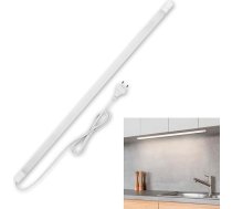 REV Virtuves LED apgaismojums zem skapja, 80 cm, 12 W, 1020 lūmeni, silti balts, virtuves LED lente ar slēdzi, viegla montāža, balta krāsā