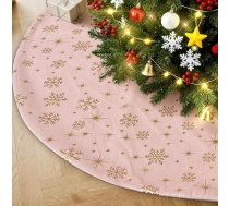 Lanpn Ziemassvētku eglītes svārki 40 cm Ziemassvētku eglītes svārki Pad Velvet Ziemassvētku eglītes sega Maza apaļa Ziemassvētku eglītes stenda paklājs Ziemas Jaunais gads Iekštelpu mājas Ziemassvētku eglītes dekorēšanai (rozā)