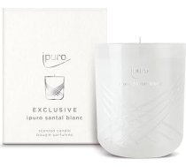 ipuro Ekskluzīva, eleganta aromātiskā svece - Santal Blanc ar paaugstinātu aromātiskās eļļas saturu | Augstas kvalitātes aromātiskā svece stiklā | Svece ar baltās orhidejas un sandalkoka aromātu | Istabas aromāta svece baltā krāsā 270 g