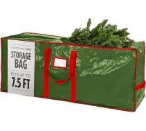 Ziemassvētku eglīšu uzglabāšanas soma 2.5M Mākslīgā Ziemassvētku eglīte Ūdensizturīgs putekļu kukaiņu mitruma maisiņš Zipper Bag ar pārnēsāšanas rokturiem (zaļš)