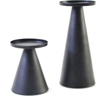 ARFUKA 2 sveču turētāju komplekts Pillar Candle Holder Metāla statīvs Tējas gaismas turētājs kāzu galda ēdamgaldam Vannas istabas galda dekorēšanai Dzimšanas dienas svinību dekorēšanai Black