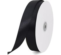 TONIFUL Satīna lenta melna 25 mm, 91 metrs Dekorēšana Dāvanu lenta Fine Ribbon Lente auduma lente kāzu, kristību un dzimšanas dienas dāvanām Valentīna dienas iepakojuma dāvanas