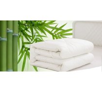 100% bambusa šķiedras kokvilnas sega mazā TC600 13,5 Tog, luksusa, mīksta, dabiska, organiska, hipoalerģiska, silta un mājīga, ar pašpīpējumu (vienvietīga, 135 x 200 cm)