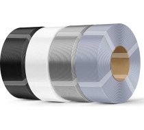 Creality PETG filamenta uzpildes filaments 3D printeriem, 4 kg 1,75 mm (8,8 lb) Bambu Lab atkārtoti izmantojams filaments, izmēru precizitāte ± 0,03 mm, PETG melns, balts, pelēks, caurspīdīgs