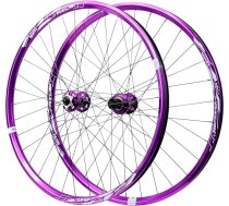 AuroraXQ MTB riteņu komplekts kalnu velosipēdam 26 27,5 29 collu alumīnija sakausējuma HG rumba disku bremzes ātrās atbrīvošanas velosipēda riteņi 7-12 ātrumiem un 1,25 ~ 2,25 collu riepām (violets, 27,5 collas)