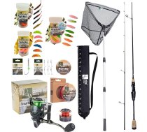 Zite Fishing Solid Strike UL makšķere 200 cm | Cieta ogleklīda galotne | 0,5–3 g metiena svars | Ultra vieglā foreles makšķere gumijas mānekļiem + Finesse Rigs Paraboliska darbība