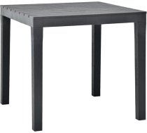 vidaXL Dārza galds Terases galds Ēdamgalds Kempinga galds Balkona galds Sānu galds Dārza mēbeles Galds Dārza antracīts 78 x 78 x 72 cm Plastmasa