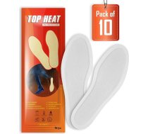 Top Heat kāju sildītāji – 10 pāri – 8 stundas siltas kājas – aktivizējas saskaroties ar gaisu – tūlītēja siltuma izdalīšanās – 100 % dabīgs siltums – vidējs izmērs (39–41)