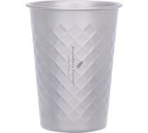 iBasingo Titanium Cup 300 ml Vieglākais dzēriena kauss kempingam, āra aktivitātēm, ballītēm, metāla kauss alus un sulas kauss, piemērots mazgāšanai trauku mazgājamā mašīnā, bez garšas, ar kaltiem rakstiem (smilšu strūkla Ti3047D)