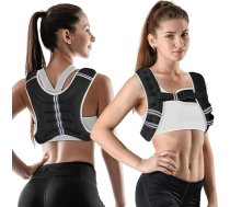 Svara veste sievietēm 6 lb/8 lb/12 lb/16 lb/20 lb Regulējama sieviešu svara veste pastaigām, spēka treniņiem, skriešanai, fitnesam un muskuļu veidošanai, melna