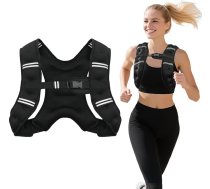 Svara veste vīriešiem un sievietēm ar atstarojošām strīpām, regulējams izmērs, spēka treniņiem, svara veste pastaigām, skriešanai, joggingam