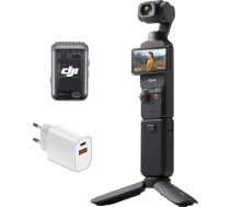 DJI Osmo Pocket 3 kamera ar 1 collu CMOS video un 4K/120 fps, 3 ass stabilizāciju, ātro fokusu, sejas/mērķa izsekošanu, 2 collu skārienjūtīgo ekrānu, Osmo Pocket 3 Creator Combo
