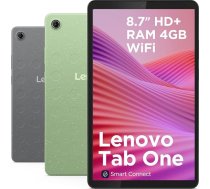 Lenovo Tab One planšetdators | 8,7 collu LCD ekrāns ar izšķirtspēju 1340 x 800 | MediaTek Helio G85 | 4 GB RAM | 64 GB atmiņa | Android | Luna Grey
