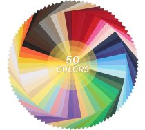 50 krāsas A4 krāsainas kartītes - 100 lapas kartona papīra 180gsm / 65lb 21x29.7cm kartīšu izgatavošanai, DIY rokdarbiem, scrapbooking, Ziemassvētku dekorēšanai UAP29MX100