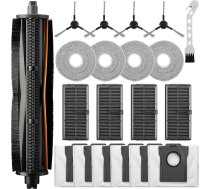 TriCut birstes piederumu komplekts Dreame L10s Pro Ultra Heat/ L10s Ultra Gen 2/ X30 Ultral/Mova E30 Ultra robotizētajam putekļsūcējam, 1 galvenā birste, 4 salvetes, 4 filtri, 6 putekļu maisi, 6 sānu birstes