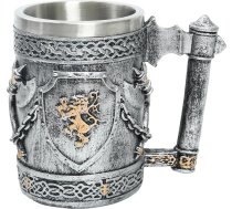 Vikingu krūze - alus krūze vīriešiem, Vikingu alus krūze, sveķu dizains ar nerūsējošā tērauda oderi, viduslaiku retro vikingu nerūsējošā tērauda alus krūzes, unikālas dāvanas vīriešiem alus cienītājiem