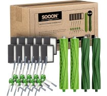 Servisa komplekts XL piemērots iRobot Roomba i3, i3+, i7, i7+, i4, i6, i6+, i8, i8+, E5, E6, E7, 4x dubultās gumijas birstes, 10x HEPA filtri un 10x sānu birstes.
