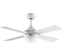 Ovlaim 122 cm griestu ventilators ar LED apgaismojumu un tālvadības pulti, kluss, enerģiju taupošs līdzstrāvas motors, 6 ātrumi, 3 krāsu temperatūras apgaismojums, taimeris, piemērots vasarai un ziemai (pret un pret vēju) - balts