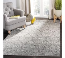 Safavieh Madison kolekcijas mūsdienīgs paklājs dzīvojamai istabai, ēdamistabai, guļamistabai, ar īsu pūru, pelēks un ziloņkaula krāsas, 200 x 300 cm