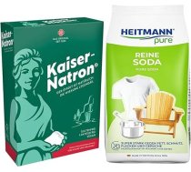 250 g „Original Kaiser“ nātrija pulvera + 500 g „Heitmann Pure Soda“