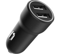 Auto lādētājs usb 2 pieslēgvietu, 3.1 a, melns