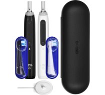 oral-b io5 duo matēta melna/līdzīgi balta elektriskā zobu birste