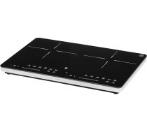 WMF Kult X dubultā indukcijas plīts ar dubulto indukcijas plīti katliem / pannām līdz 28 cm, 2 gatavošanas zonas, 8 jaudas līmeņi, automātiska pannu noteikšana, skārienjūtīgais displejs, stikla keramikas virsma, taimera funkcija, 3500 W