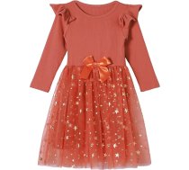Ziemassvētku kleita, ar garām piedurknēm, tilla Tutu ballītes kleita, X-mas princeses tērps, maziem bērniem, mazām meitenēm, 2-6 gadi, sarkana, zaļa