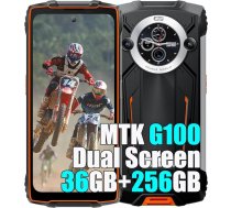 Blackview BV8200 4G portatīvais portatīvais tālrunis ar ieejas ierīci 2025, 36Go + 256Go/2TB, dubults 6,5 collu FDH+ ekrāns, Android 14 tālrunis, 8800 mAh ietilpības, ieejas viedtālrunis, NFC, OTG, GPS, oranžs