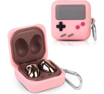Samsung Galaxy Buds2 Pro (2022), Galaxy Buds 2, Galaxy Buds Pro, Galaxy Buds Live, XMBYGY silikona futrДЃlis ar atslД“gu piekariЕ†u Galaxy Buds austiЕ†ДЃm (RetroGPpink)