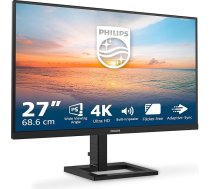 Philips 27E1N1800AE - 27 Zoll Ultra HD monitors, augstas izšķirtspējas, HDR10 (3840x2160, 60 Hz, HDMI 2.0, DisplayPort 1.4), melns