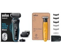 Braun Series 5 elektriskā skuvekļa komplekts Vīriešu elektriskā uzlādes stacija, mitrs un sauss, skuveklis, ražots Vācijā + Braun Series XT3 All-in-One, kopšanas ierīce, bārdas ieveidotājs, apcirpšana un skūšanās līdzeklis
