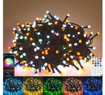 Gresonic 30 m 300 LED LED pasaku gaismas RGB āra apgaismojums, 12 režīmi, taimeris, lietotnes vadība ar atmiņas funkciju, IP44 ūdensnecaurlaidīgs rudens dārzam, Helovīnam, briesmīgām ballīšu rotājumiem ārpus telpām.