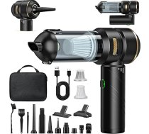 4-in-1 rokas putekļsūcējs ar akumulatoru, jaudīgs automašīnas putekļsūcējs, 28 000 PA rokas putekļsūcējs, bezvadu, 3 ātrumu režīmi, 240 000 apgr./min. rokas putekļsūcējs ar akumulatoru – testu uzvarētājs automašīnai un virtuvei