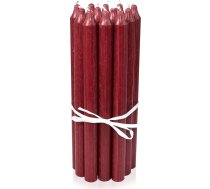 Dānijas augstākās kvalitātes koniskās sveces „Bordeaux“, 12 gab. iepakojumā, augstums 29 cm, diametrs 2,2 cm, degšanas ilgums apm. 14 stundas, cilindriskas sveces, dekoratīvo sveču komplekts, skandināvu stila sveces