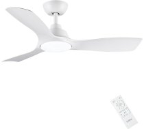 CJOY griestu ventilators ar apgaismojumu, 107 cm griestu ventilators ar apgaismojumu un tālvadības pulti, kluss, ar maināmu rotācijas virzienu (DC), atmiņas funkciju 3CCT, regulējams spīdums, 6 ātrumi, taimeris guļamistabai