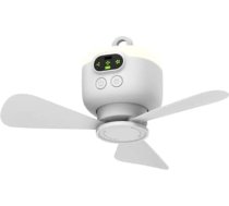 Kempinga ventilators ar apgaismojumu, kempinga ventilators ar tālvadības pulti, uzlādējams 8000 mAh, pārnēsājams griestu ventilators, noņemamas ventilatora lāpstas, USB telts ventilators ar āķi, piemērots automašīnā, makšķerēšanai un ā