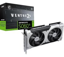MSI GeForce RTX 5060 Ti 8G Ventus 2X OC Plus - 8 GB GDDR7 (28 Gb/s/128 bitu), PCIe 5, Boost: 2602 MHz, HDMI 2.1b, DisplayPort 2.1b, papildu Core Pipes